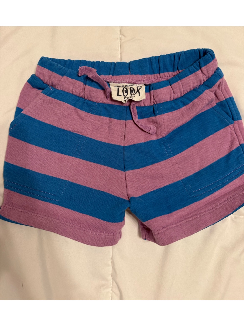 Crewcuts Bold Blue & Purple Striped Cotton Shorts